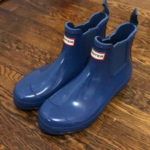 Blue Hunter Ankle Boots